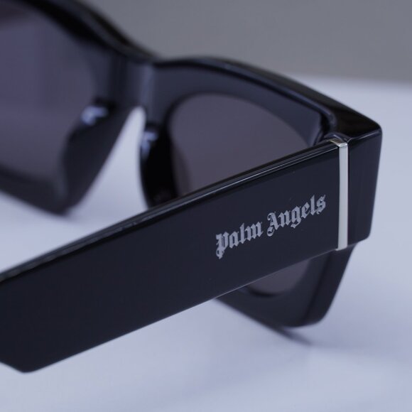 Palm Angels PERI089 BODIE 1007 Square Sunglasses - Black/Dark Grey - Picture 8 of 9